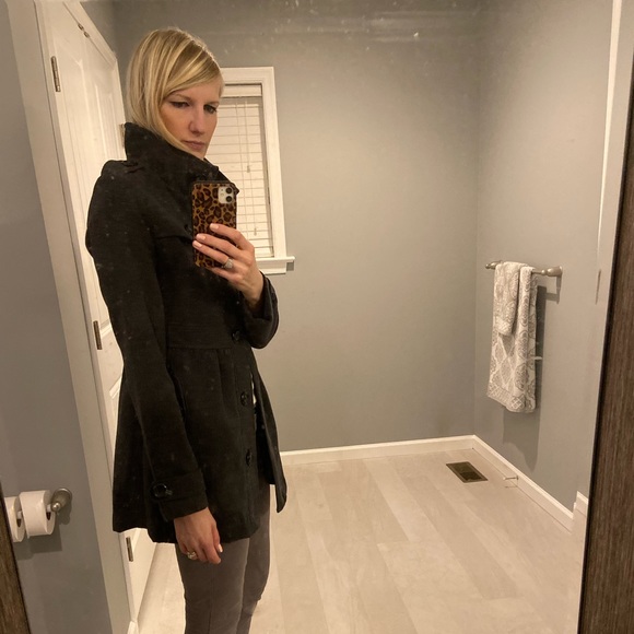 🌿5/$10🌿Charcoal pea coat - Picture 3 of 4